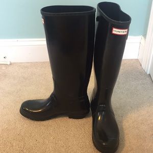 Black Hunter Original Tall Gloss Boots
